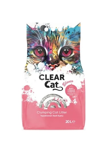 Clear Cat Blanco Bebek Pudra Bentonit Kedi Kumu 20 L
