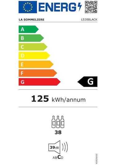 La Sommeliere Ls38black 38 Şişe Kapasiteli Service Solo Siyah Şarap Dolabı