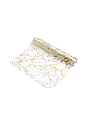 Homyl Yılbaşı Masa Örtüsü Rulo Tatil Partisi Hediyeleri Altın 28cmx3y