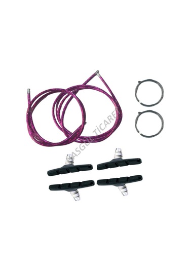 Hsgl Bisiklet Fren Kırmızı Fosforlu Kablo Tel Papuç Set Ürün