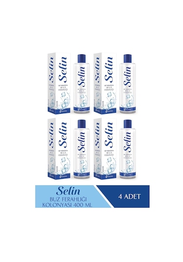 Selin Parfümlü Kolonya Buz Ferahlığı 400 Ml 4'Lü Set