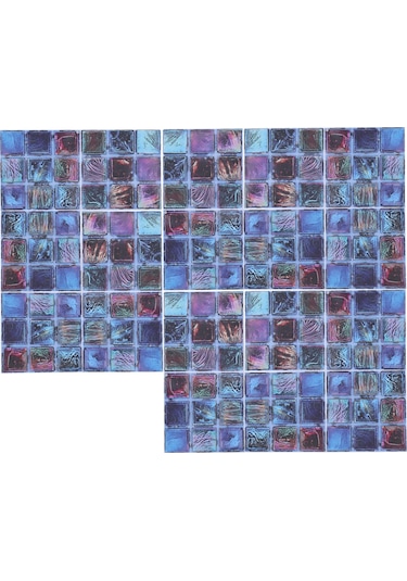 Hangfox Sıcaklık Ve Nem Dayanıklı Pvc Duvar Sticker, Mutfak/banyo Dekorasyonu, Kolay Kurulum, Estetik 3d Mosaik Desenli 200x20cm Diğer