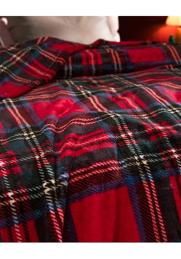 Clorel Çift Kişilik Welsoft Baskılı Battaniye - Kırmızı 8684427292181 Çok Renkli