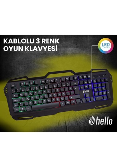 Hello HL-4730  Kablolu Gaming Q Klavye