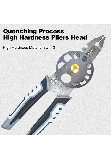 Tenfowee 10 Farklı Delikli Profesyonel Kablo Soyma Pensesi - 0.8-2.6mm Elektrikçi Aleti
