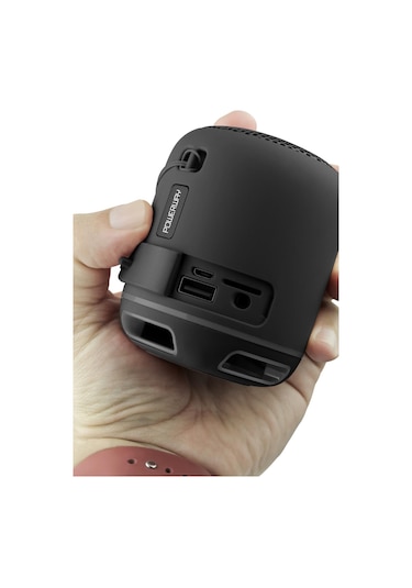 Powerway C4 Siyah Taşınabilir Led Işıklı Bluetooth Hoparlör