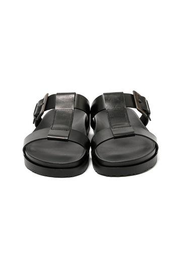 The Sandals Factory Black Sandalet Erkek M7927 The Sandals Factory Leather Upper Sandals Black