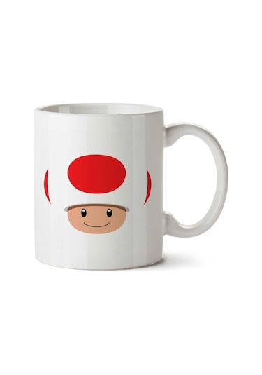 Toad İki Tarafı Baskılı Kupa Bardak Çok Renkli