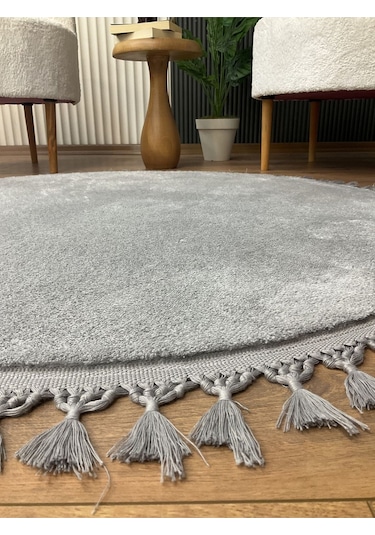 Saraz Halı Comfort Peluş Puffy Lux Gri