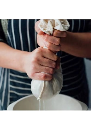 Bitkisel Süt Torbası Organik Yoğurt Süzme Kesesi Yıkanabilir Ketn