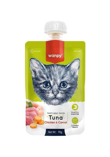 Wanpy Taze Ton Balık Tavuk Kedi Et Ezmesi 90 Gr