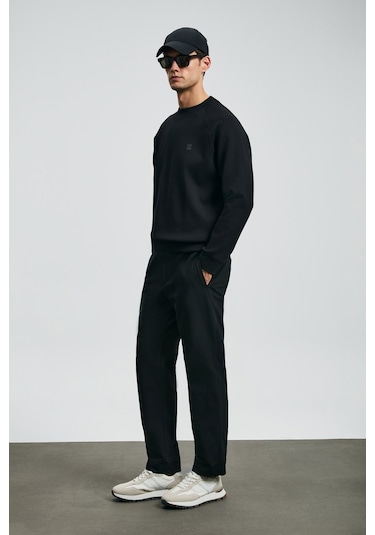 Lufian 112030179 Grant Erkek Sweatshirt Siyah