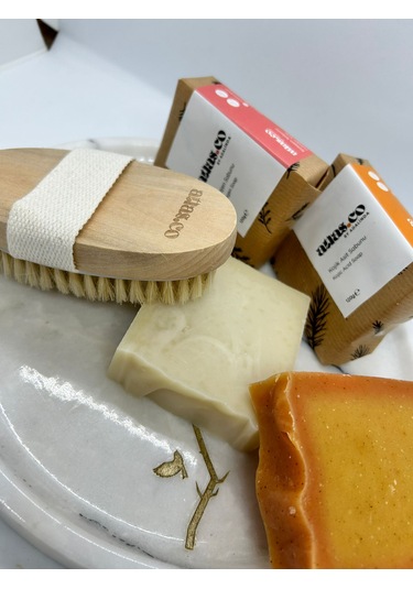 Atlas.Co Kojik Asit + Kolajen Sabunu 2 x 120 G + Selülit Fırçası