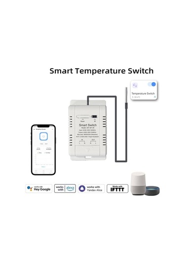 Pazly İnternet Bağlantılı Sıcaklık Anahtarı: Mobil Kontrol, Ifttt, Alexa & Google Ses Kontrolü