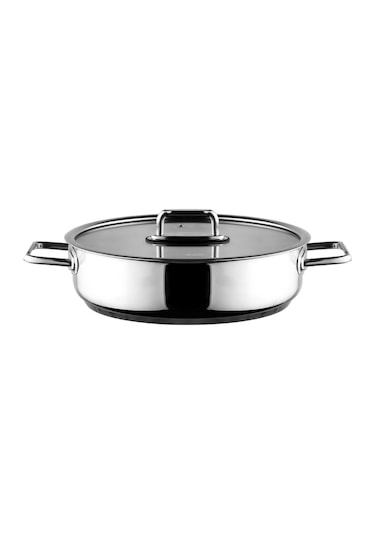 Aryıldız Colombus Metal Kulp Cam Kapak Basık Tencere - 30 Cm