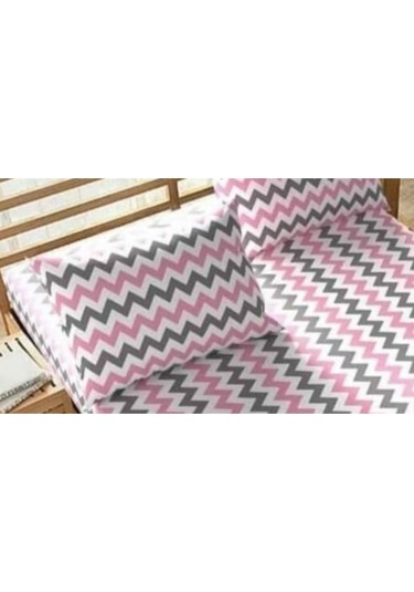 Üntaş Life 120 Tek Kişilik Lastikli Çarşaf 1 Adet Yastık Kılıfı 120x200 Pembe Gri Ecpembezizag21