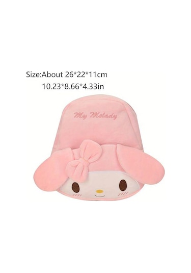 Kuromi Cinnamoroll Ve My Melody Peluş Sırt Çantası Sevimli, Pembe