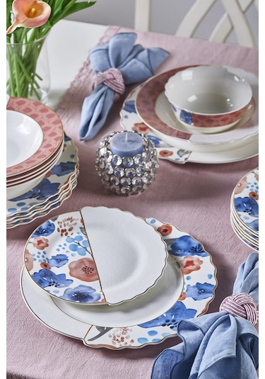 Neva N3453 Ophelya Hibrit 24 Parça 6 Kişilik Yemek Takımı