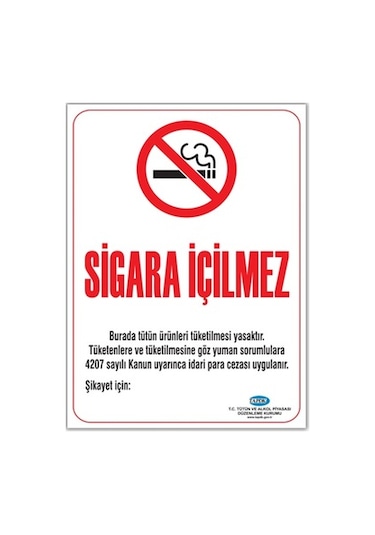Sigara Içilmez 50X70 Folyo