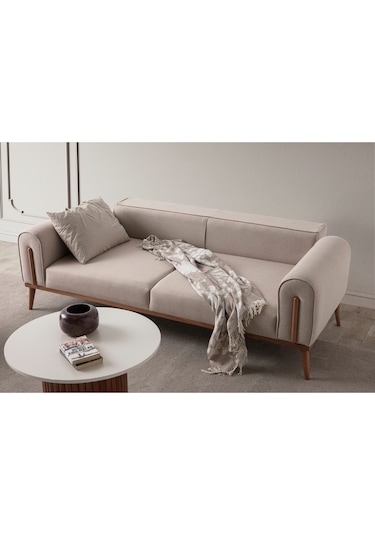 Riva 3+3+1+1 Koltuk Takımı Sütlü Kahve