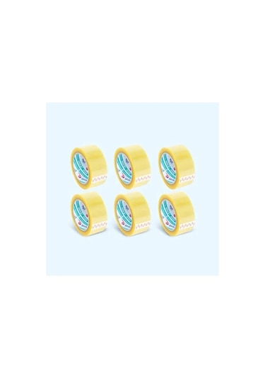 Şeffaf Koli Bandı, 45 Mm X 100 M, 38 Mikron, Akrilik 6 Adet