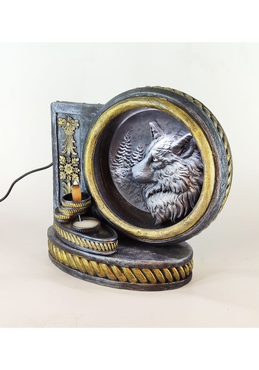 Barok Halka Kurt Tasarımı Metalik Geri Akış Tütsülük Işıklı