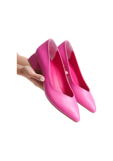 Büyük Numara Kadın Kalın Topuklu Klasik Günlük Ayakkabı 001