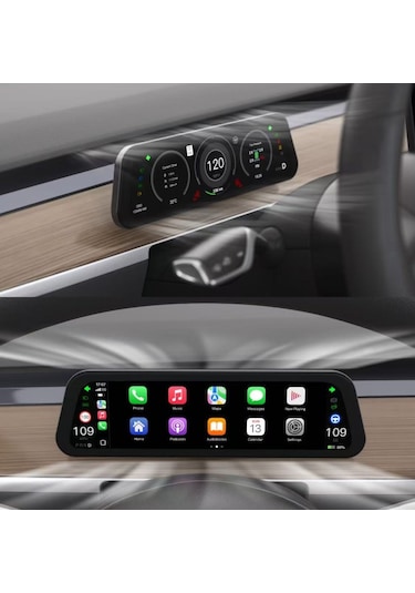 Tesla Model Y Ve 3 Uyumlu Heads-up Display Monitör 9,6''