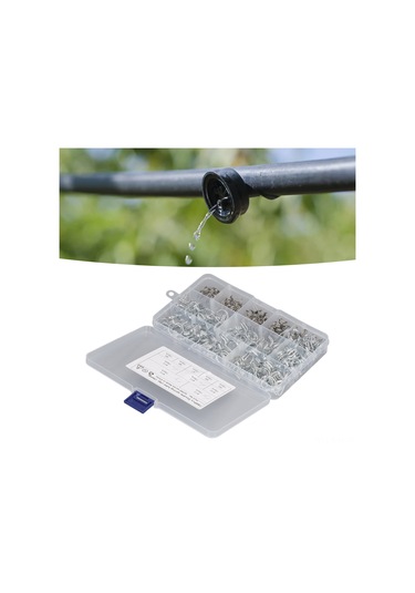 Jeehugo 150 Adet Çift Tel Yaylı Boru Klembi 5-14mm, Çelik Ve Paslanmaz Çelik, Korozyona Dayanıklı, Ziraat Ve Endüstriyel Kullanim