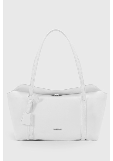 Beyaz Bowling Kapaklı Omuz Çantası 270 Beyaz