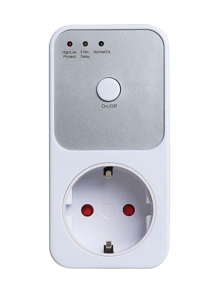 Yunboo Ev Aletleri İçin 170-260v Voltaj Koruyucu, 5-6 Dakika Gecikme Fonksiyonu, Yüksek Düşük Gerilim Koruması, Avrupa Standartı