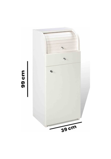 Mydesign Zeta Çekmeceli Ekmeklik Dolabı - Beyaz