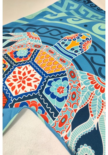 Water Turtle Dijital Baskılı 75x150 CM Plaj Havlusu