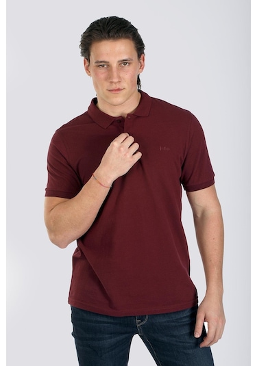 Lee Cooper Twıns 1 Erkek Pike Polo Yaka T-Shırt Mürdüm-17950-Mürdüm