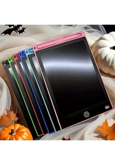 Trendooze 8.5 Inç Çocuk Yazı Tahtası Aheayuan Eğitici Çizim Defteri Işık Mavi Renkli Açık Mavi Çok Renkli