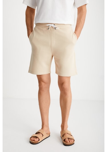 Grimelange Uncertaın Erkek Comfort Fit Bej Şort & Bermuda Bej