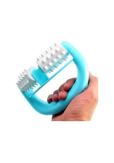 Diğer T9142 Plastik İki Tekerlekli Masaj Aleti Yuvarlak Saplı Altın