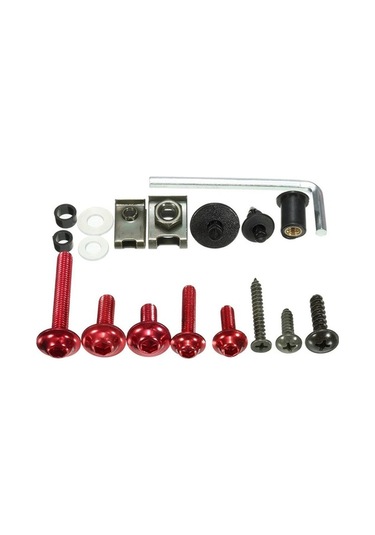 Pazly Motosiklet Gövdeleri İçin 223 Parça Renkli Montaj Cıvata Seti - Spor Motosikler İçin Uyumlu, Kolay Kurulum, Mavi-siyah Depolama Kutusu Siyah