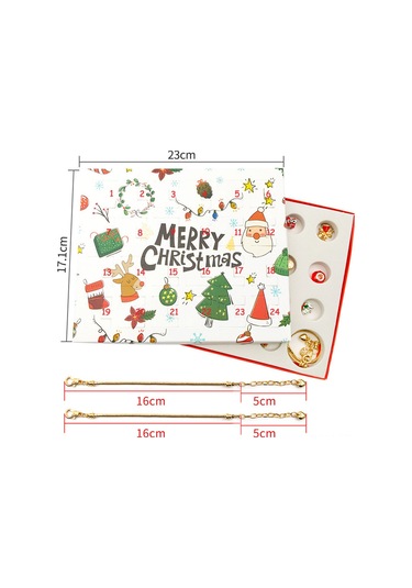Aoresac Noel Advent Takvim Bilezikleri Kızlar İçin 24 Günlük Noel Geri Sayım Takvimi Kapatılmış Kutuda Dıy Takı Yapım Kiti Hediye 22 Charm Boncuk, Kolye Ve 2 Bilezik Çocuklar, Gençler, Kadınlar İçin Altın