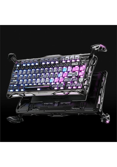 Gravastar Mercury K1 Pro+x Kablosuz Rgb Işıklı Mekanik Q Gaming Klavye Ve Optik Mouse Seti, Special Optik