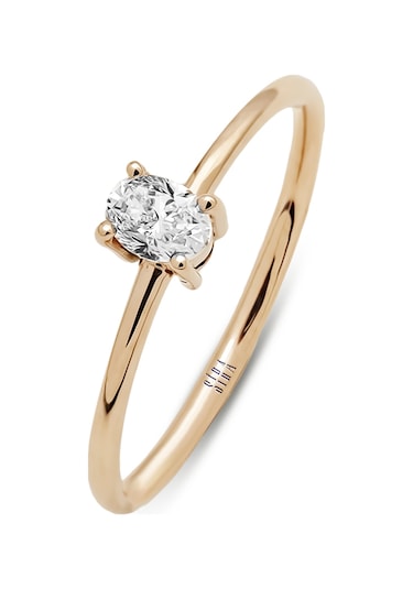 Siramücevherat Oval Tek Taş Yüzük - Rose