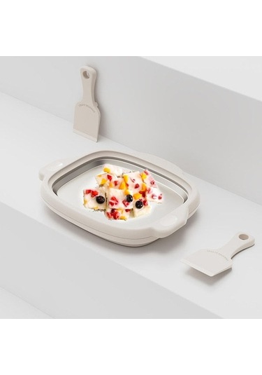 Monyee 304 Çelik Mutfak Aleti: Çok Amaçlı Dondurma Ve Yoğurt Pişirme Tepsisi, Evde Taze Izgara Sarı