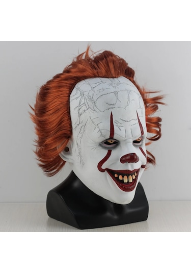 Ürpertici Pennywise Joker Maskesi Cosplay Korku Evil Şeytan Diğer