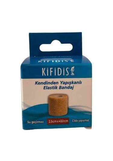 Kifidis Kendinden Yapışkanlı Elastik Bandaj Ten Rengi 2,5 Cm X 450 Cm