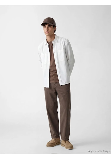 Lc Waikiki Beyaz Loose Fit Oxford Erkek Gömlek