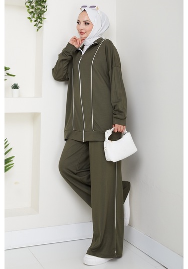 Biyeli Oysho İkili Takım 1608 - Haki Haki