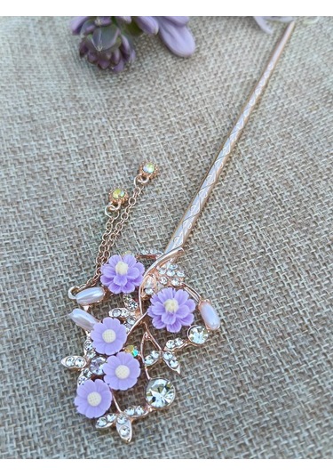 Villovatik Leyandra Lila Metal Saç Tokası 143296339 Diğer