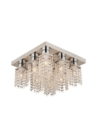 Peter 9Lu Krom  Kristalli, Taşlı Modern Tasarım Kristal Salon Avize