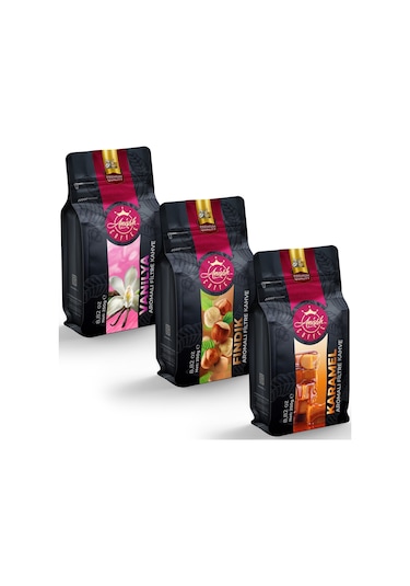 Anisah Fındık Vanilya Karamel Aromalı Öğütülmüş Filtre Kahve 3 x 250 G