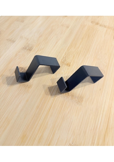 Askılık Kapı Arkası Bornoz Askılığı Mutfak Banyo Askı Siyah